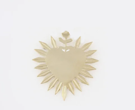 Cœur Flamboyant Modèle B - Pin's en or blanc - Christelle dit Christensen
