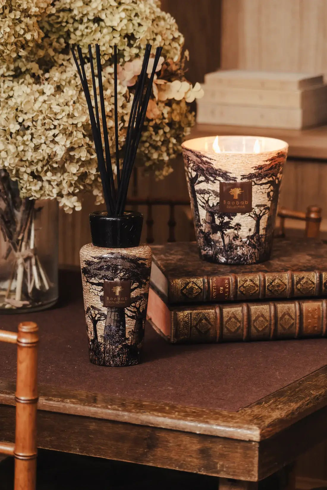Bougie et diffuseur Mankono de la collection Sacred Trees Baobab Collection