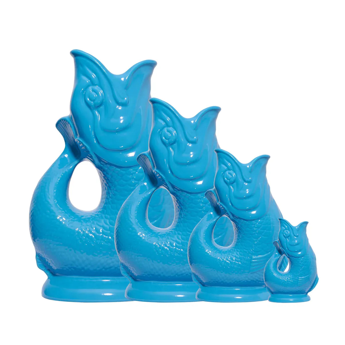 Collection de carafes poisson Glouglou turquoise