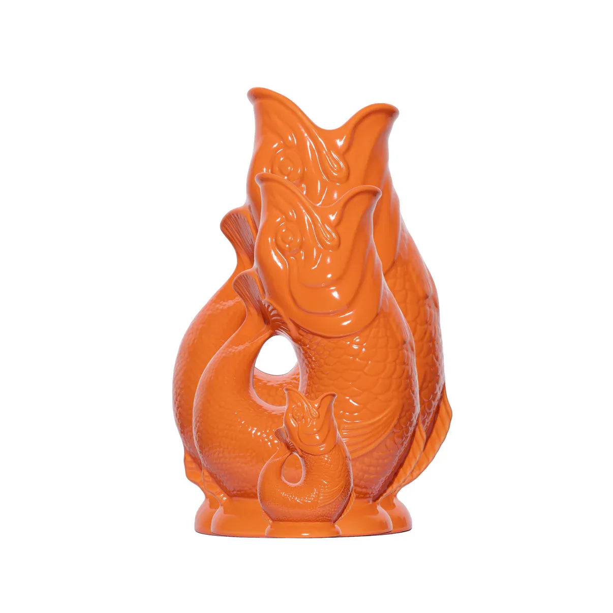 Différentes tailles de carafes poisson Glouglou orange