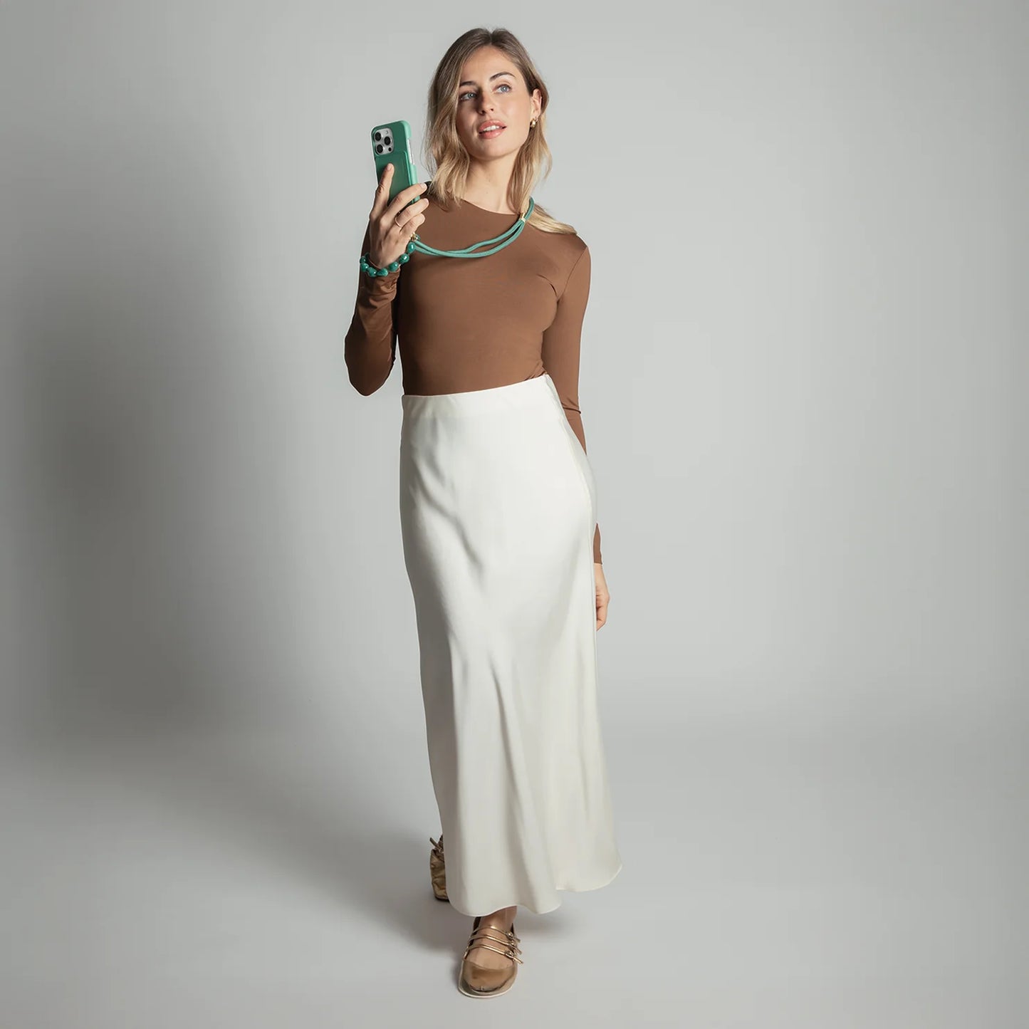 Tessa Emeraude - Chaîne Bandoulière pour Coque - Louvini