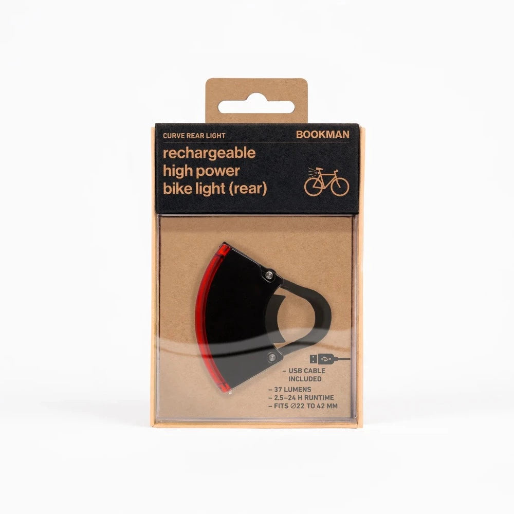 Curve Light Rear Noir - Lampe Arrière pour Vélo - bookman