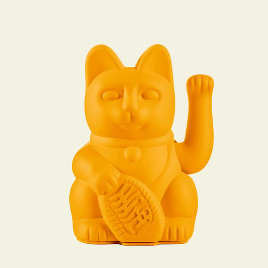 Maneki Neko (Lucky Cat) couleur Jaune Profond / Foncé par Donkey