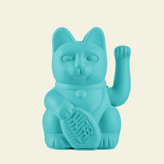 Maneki Neko (Lucky Cat) couleur Turquoise par Donkey