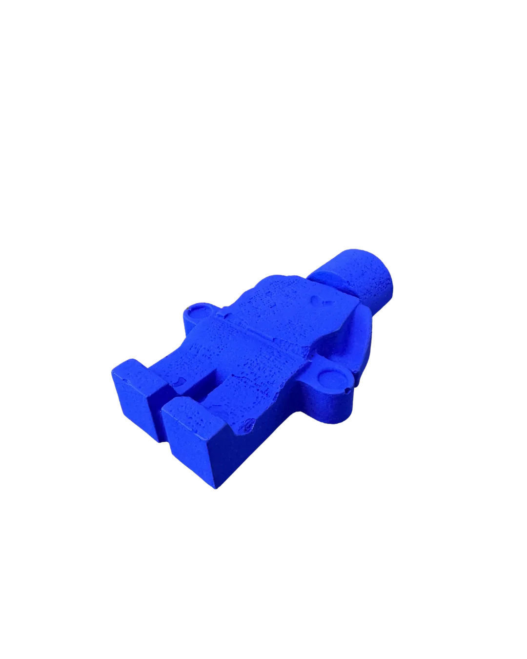 Vue de profil du Donneur d'amour Bleu Klein 20cm 