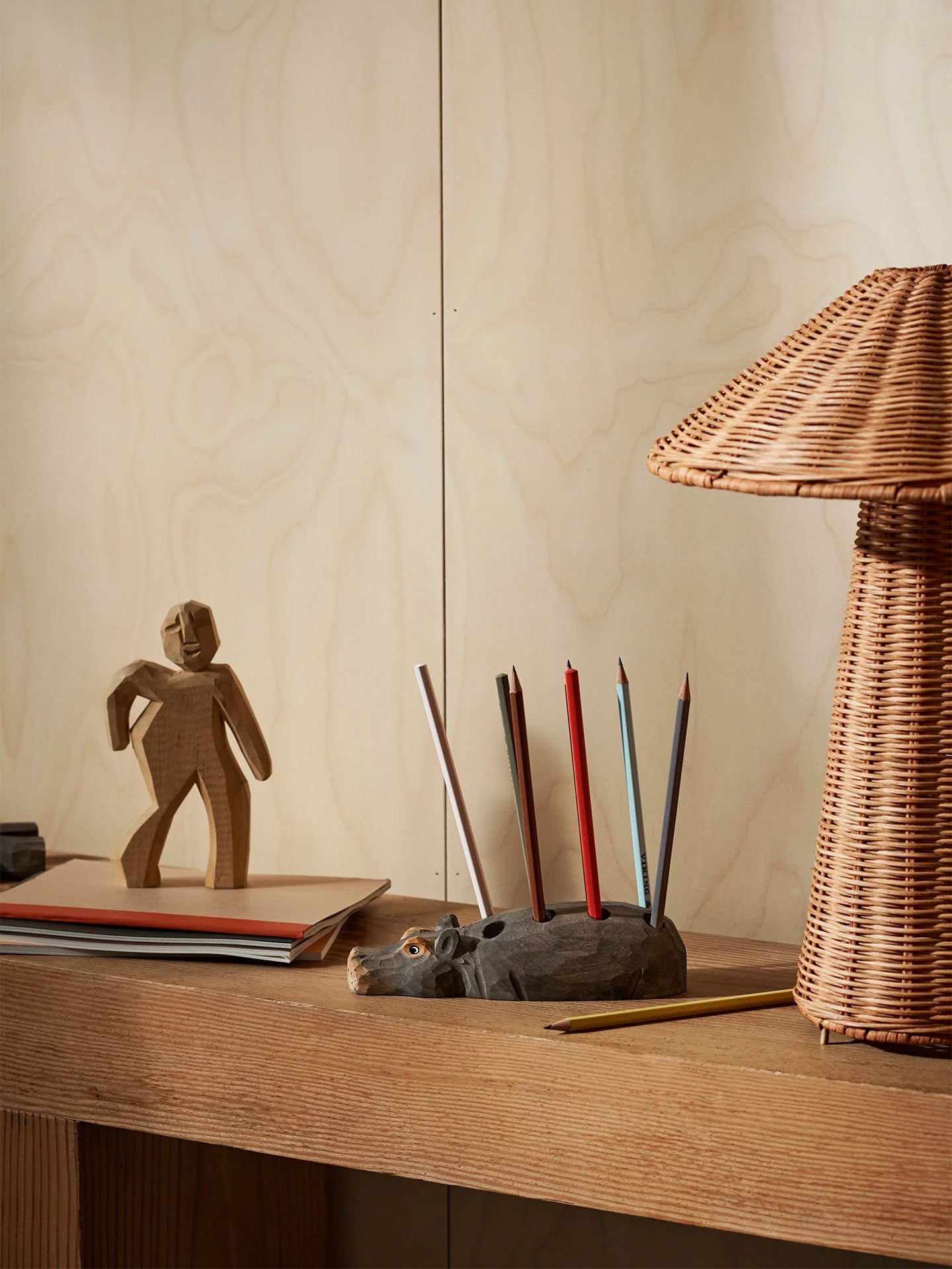 Hippo Hand Carved Pencil - Ferm Living 