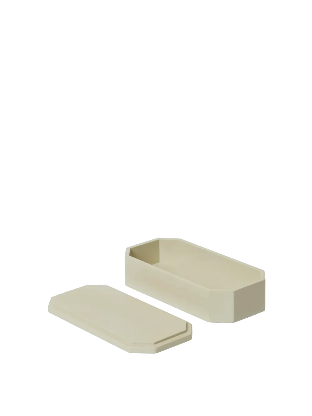 Boite Nova 25 x 15 cm ouverte avec le couvercle sur le côté