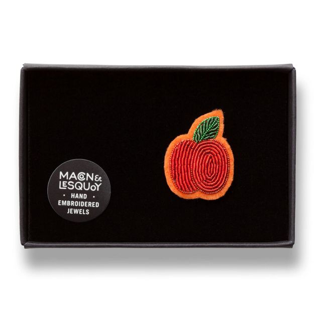 Fesse d'Abricot - Broche Brodée Main - Macon&Lesquoy