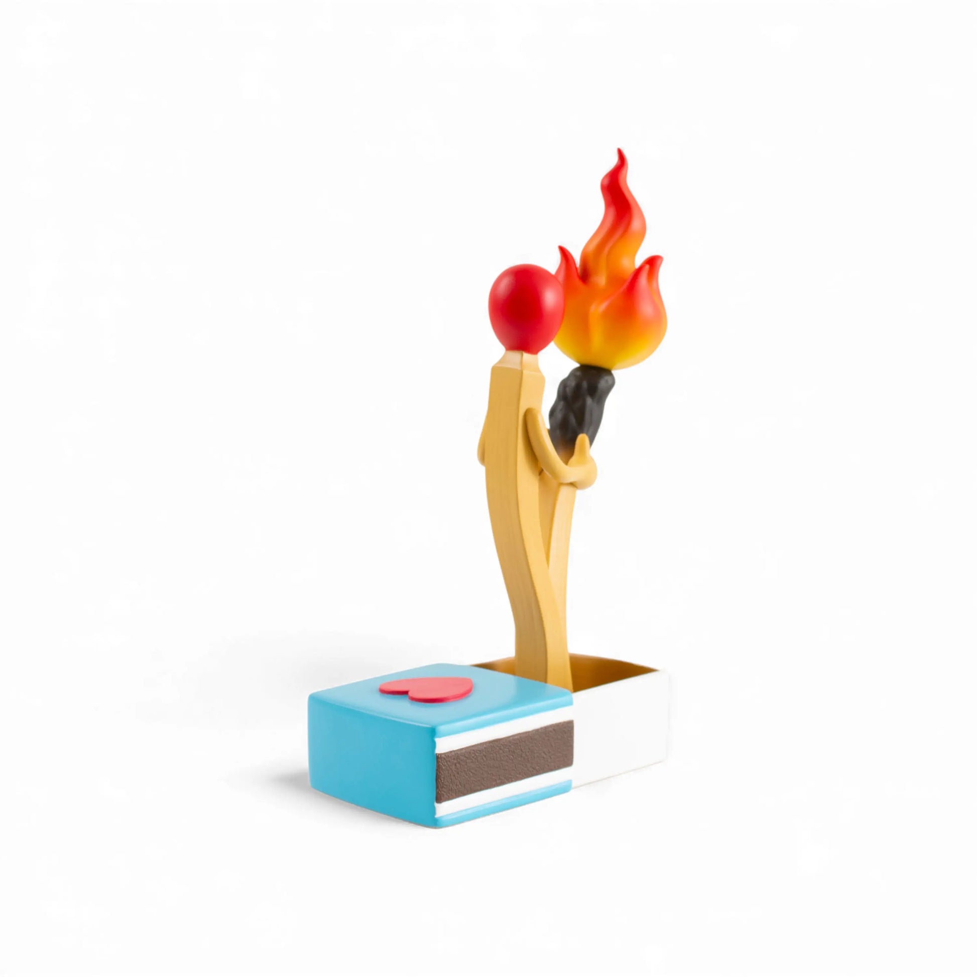 Figurine burning Love - Orientation isométrique arrière de la figurine