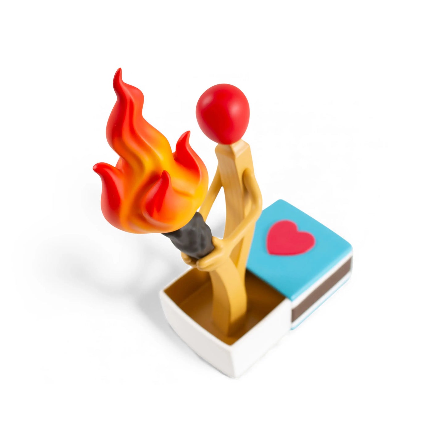 Figurine burning Love - Orientation isométrique par le dessus