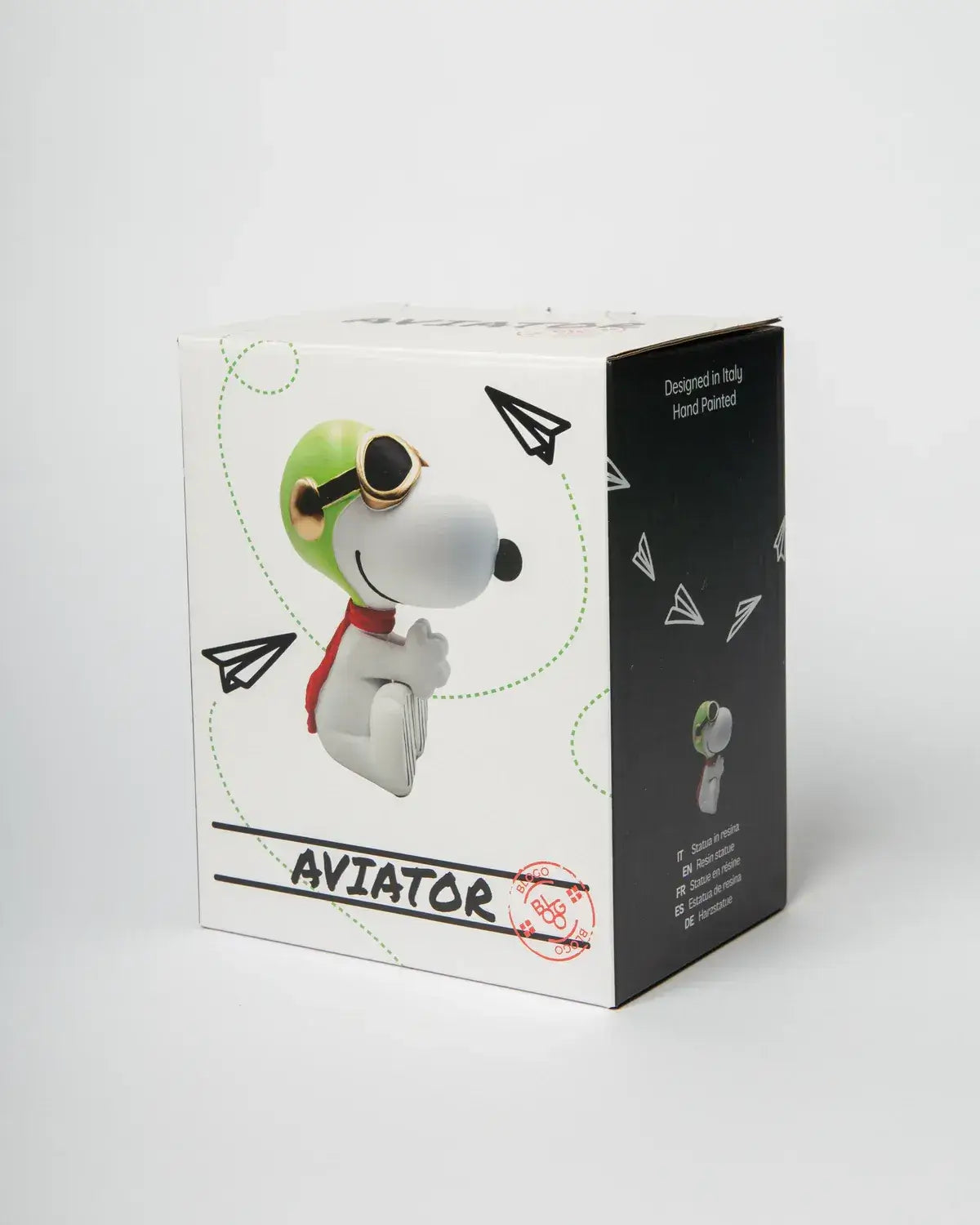 Boîte de la figurine Snoopy aviateur collection Peanuts