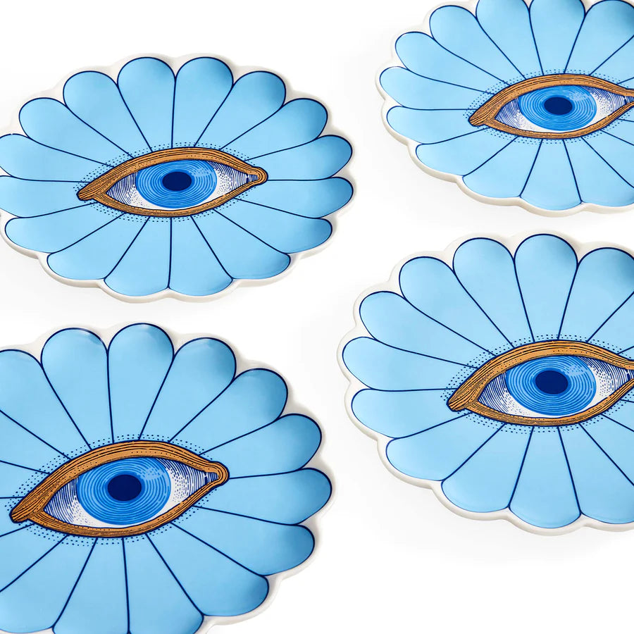 Set de 4 assiettes Fleur et canapé Jonathan Adler