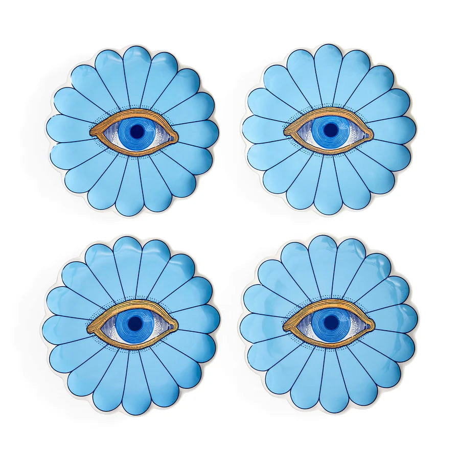 Set de 4 assiettes Fleur et canapé Jonathan Adler