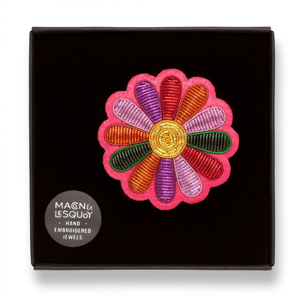 Funky Daisy - Broche Brodés Main - Macon&Lesquoy