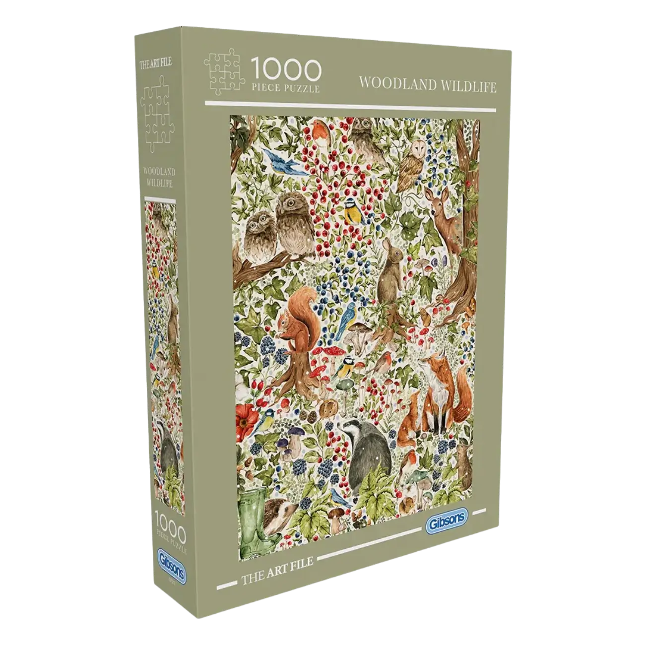Boite du puzzle 1000 pièces "Woodland Wildlife"