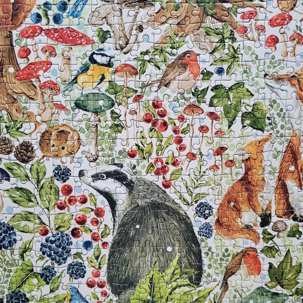 Zoom sur la puzzle Woodland Wildlife