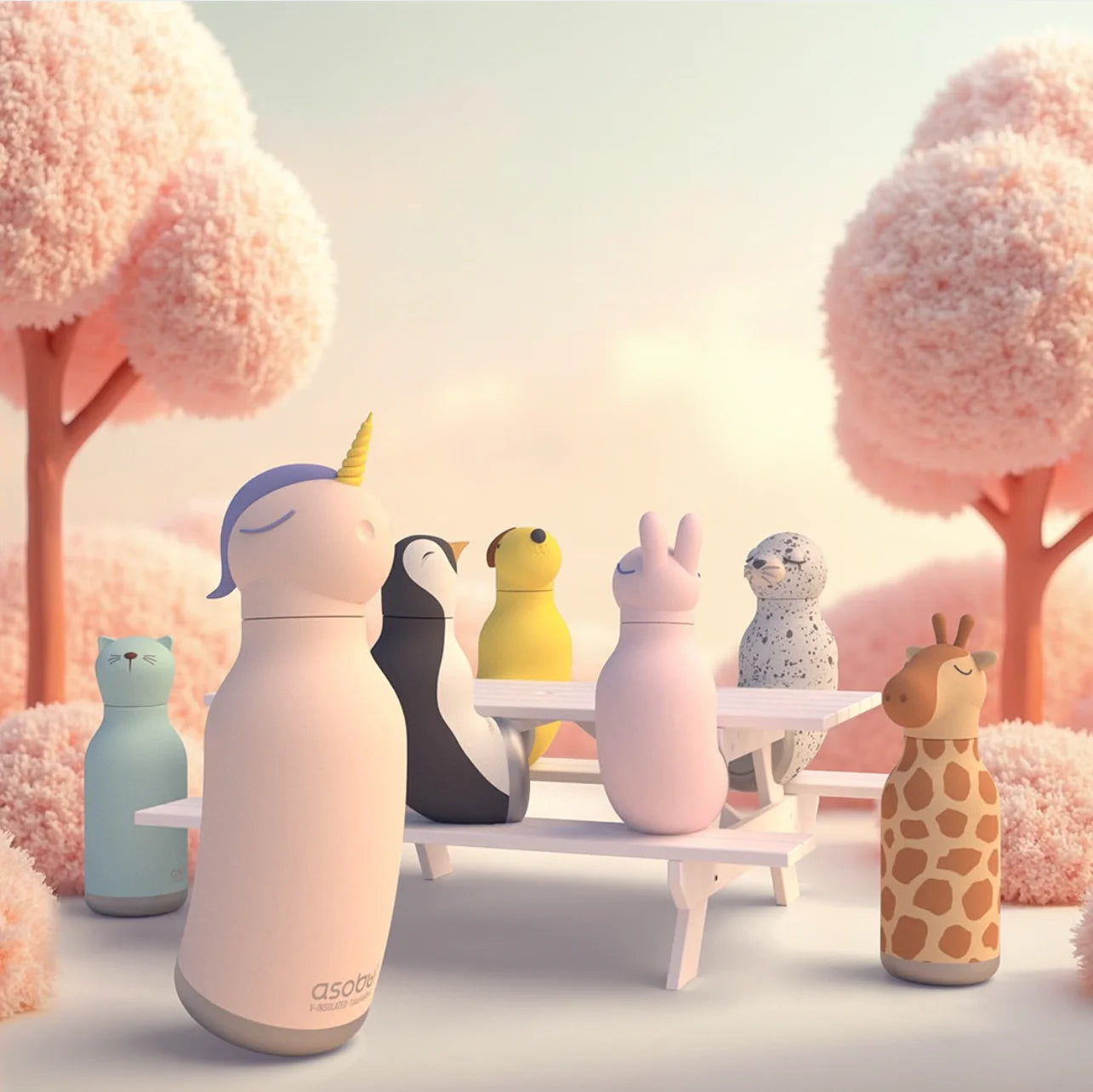 Gourde Sparkle Isotherme - Collection Bestie Licorne - Asobu