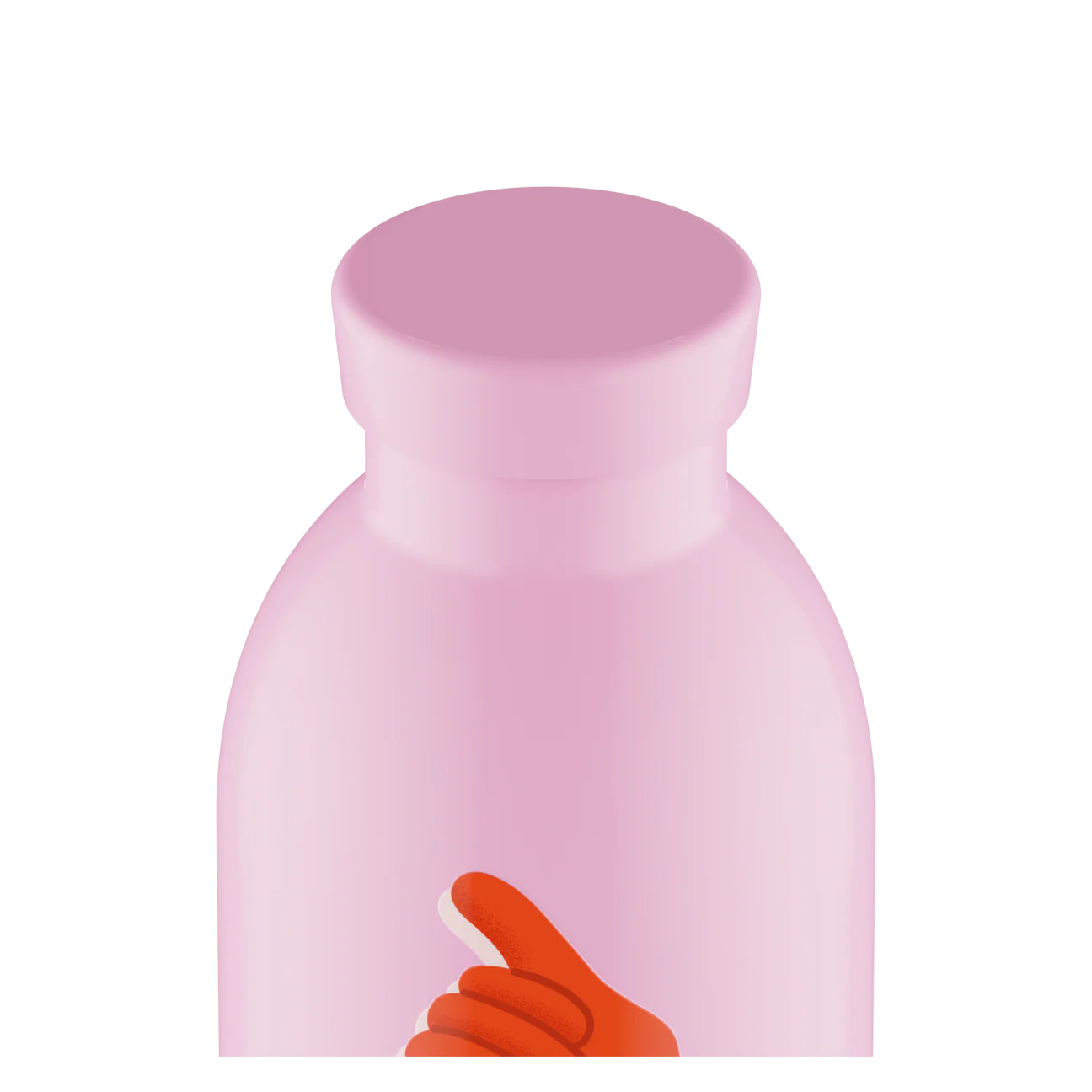 Gourde Isotherme 500ml couleur rose avec le slogan « Hey ! » de 24bottles