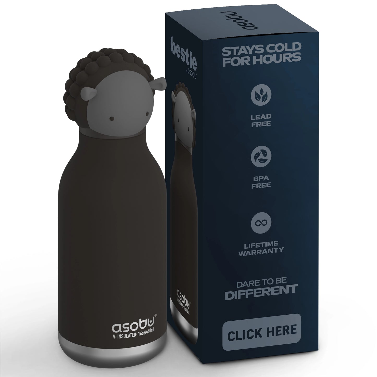 Gourde Isotherme Mouton Noir par Asobu