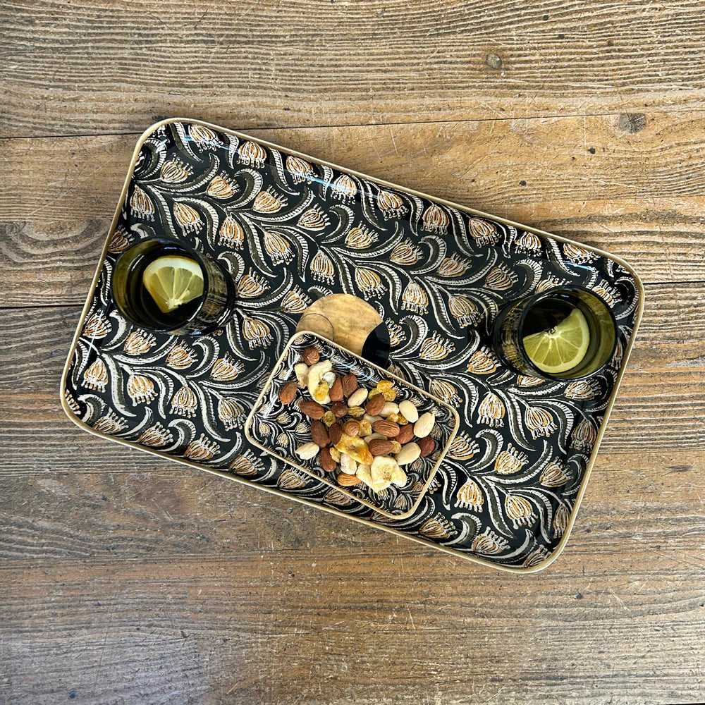 Albizia - Grand Plateau en aluminium emaillé - Boncoeurs