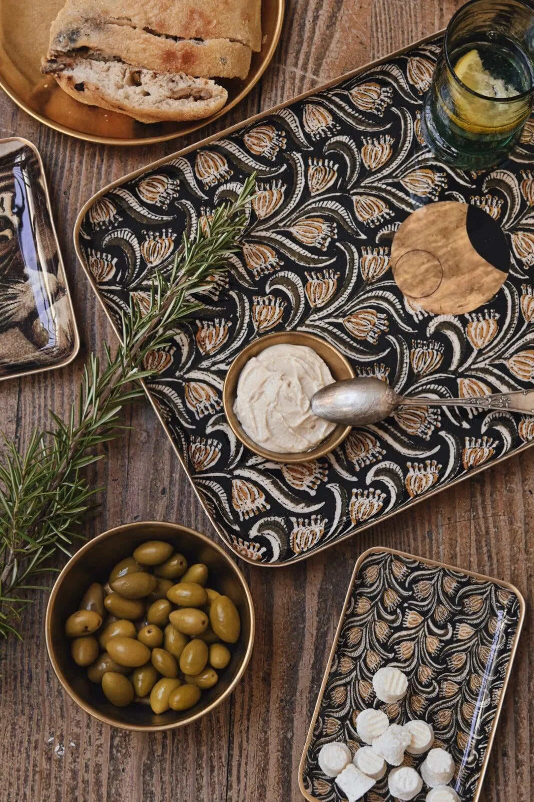 Albizia - Grand Plateau en aluminium emaillé - Boncoeurs