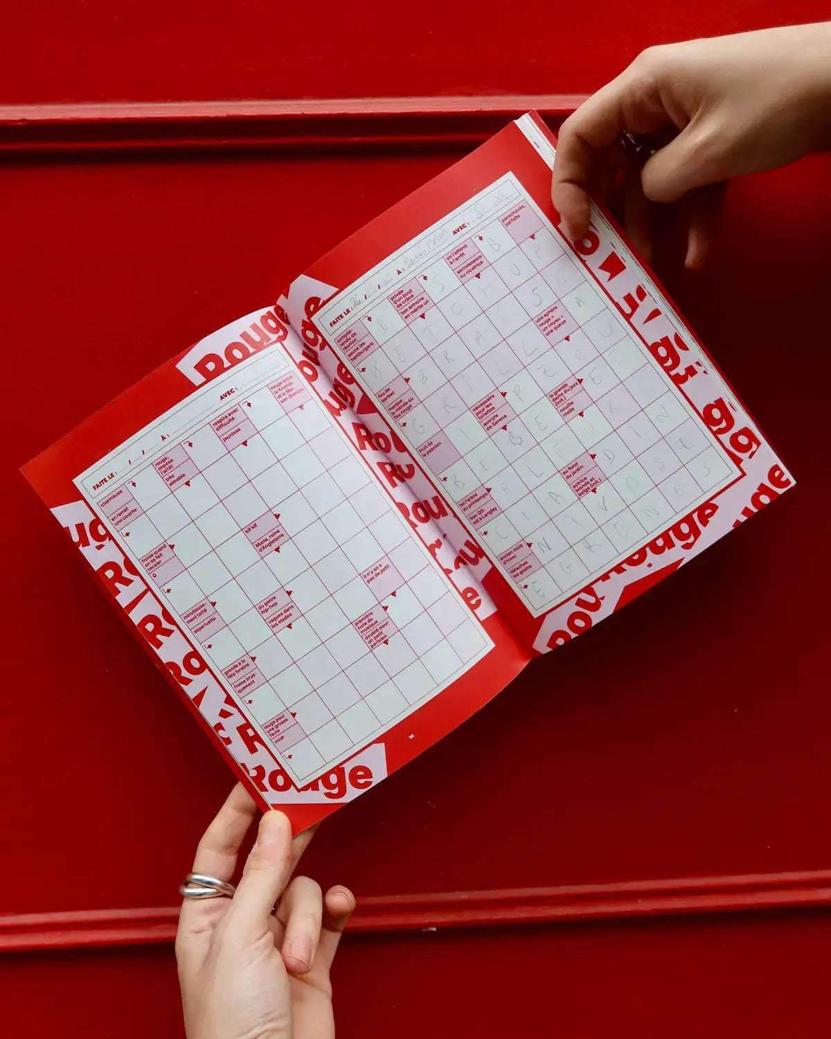 Grillé Doux mots fléchés grille rouge