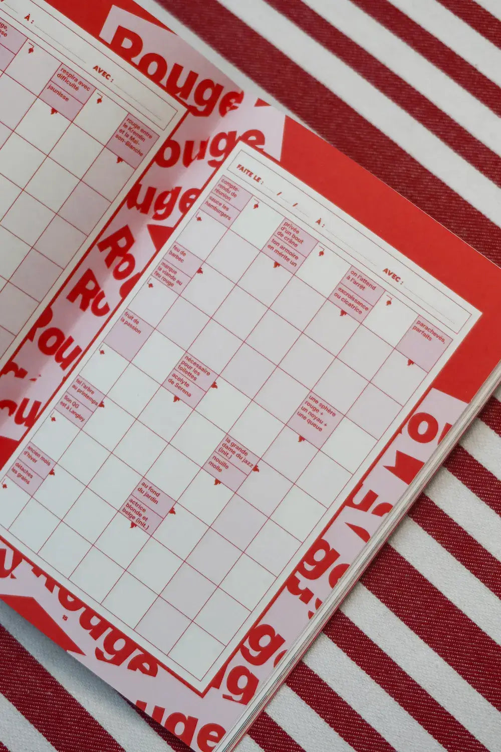 Grillé Doux mots fléchés page rouge