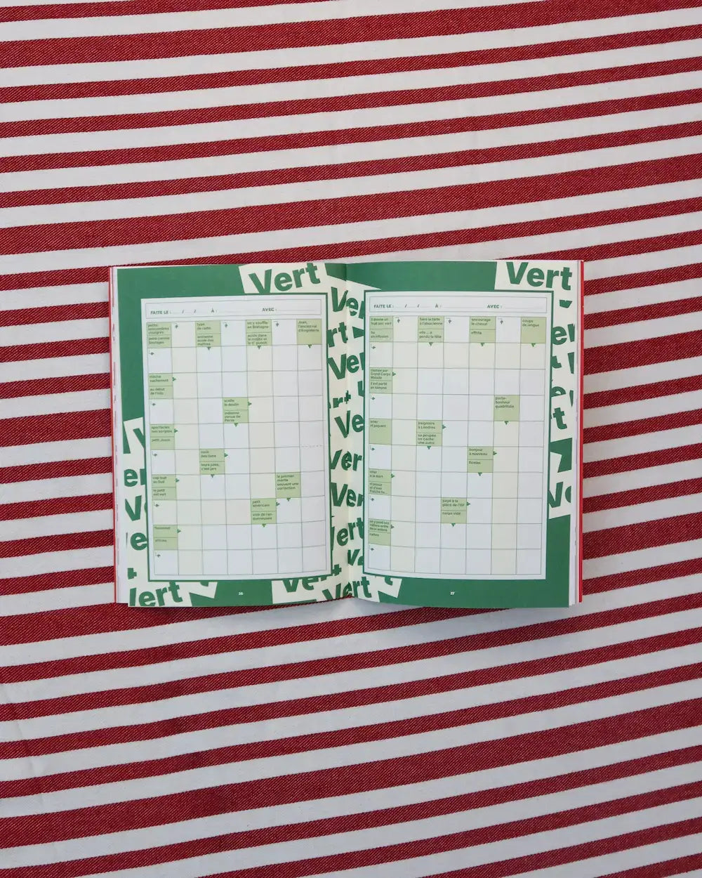 Grillé Doux mots fléchés page verte