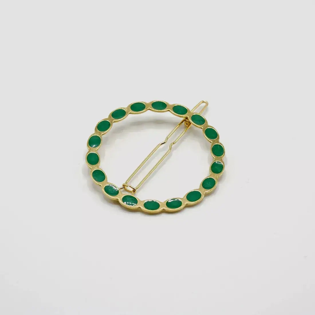 Barrette à cheveux Appoline Vert Forêt
