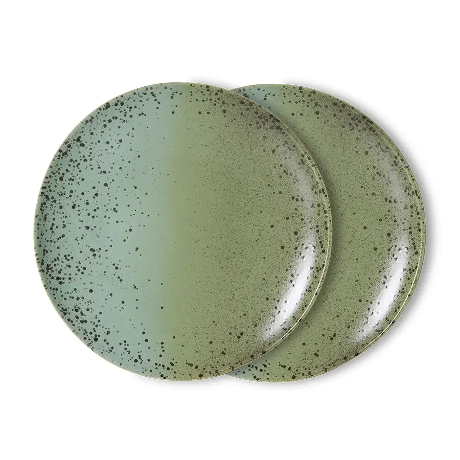 Deux assiettes en céramique Fleck par HKLiving