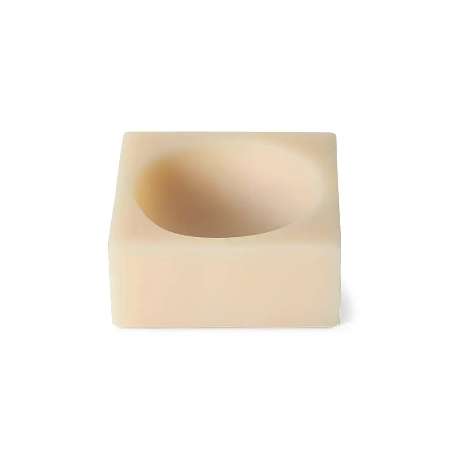 Petit Pop Cube Crème sur fond blanc