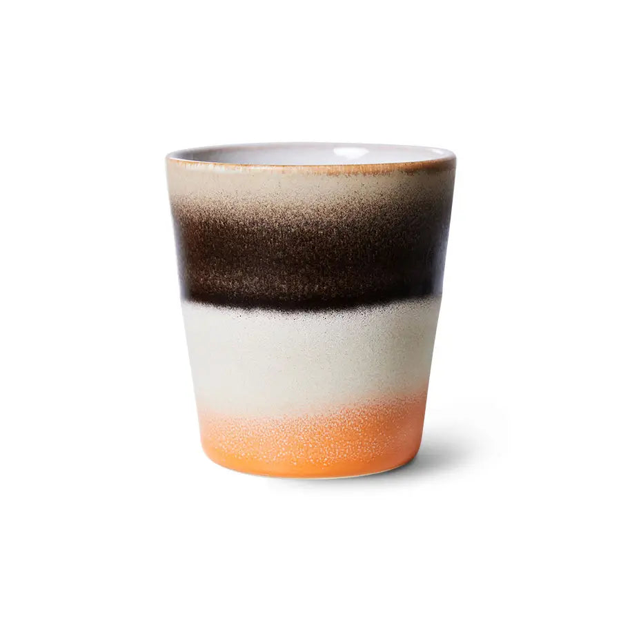 Tasse à café Bomb grise, blanche et orange