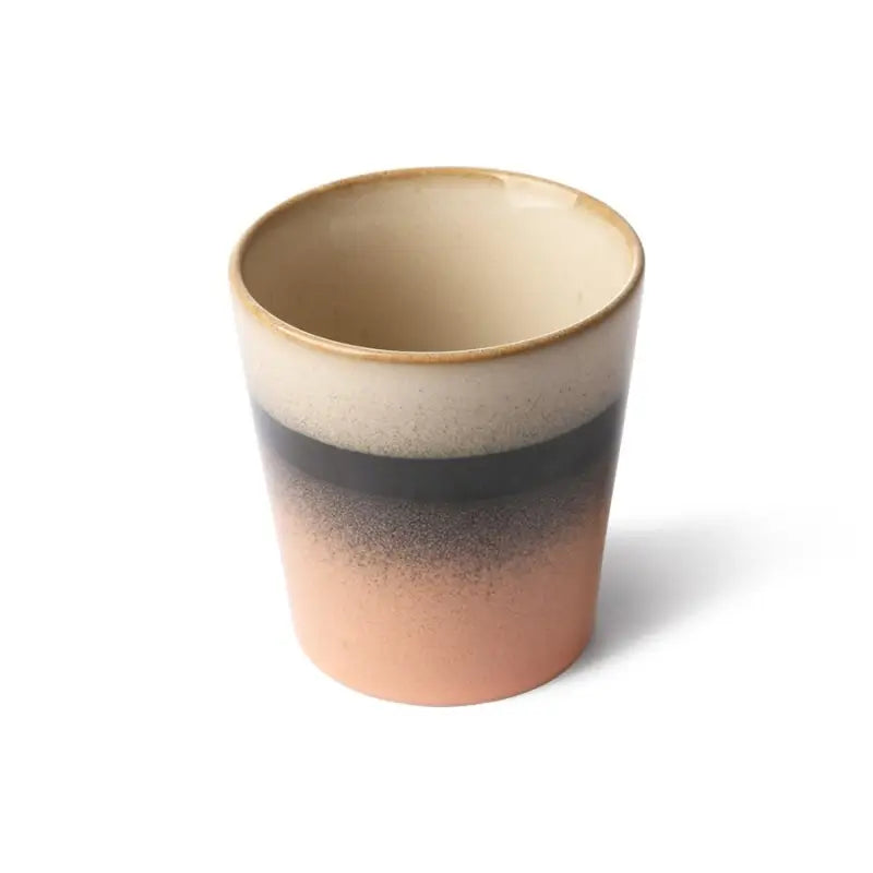 Tasse à Café en céramique Tornado blanche, grise et rose