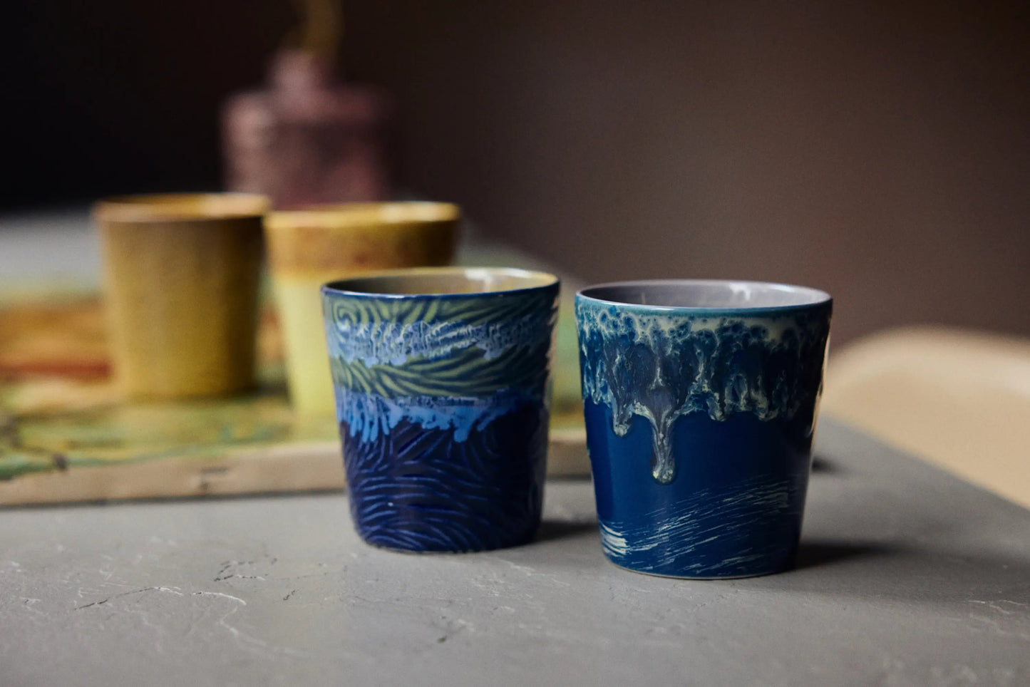 Vue rapprochée des tasses Van GoghtStarry Night d'HJLiving