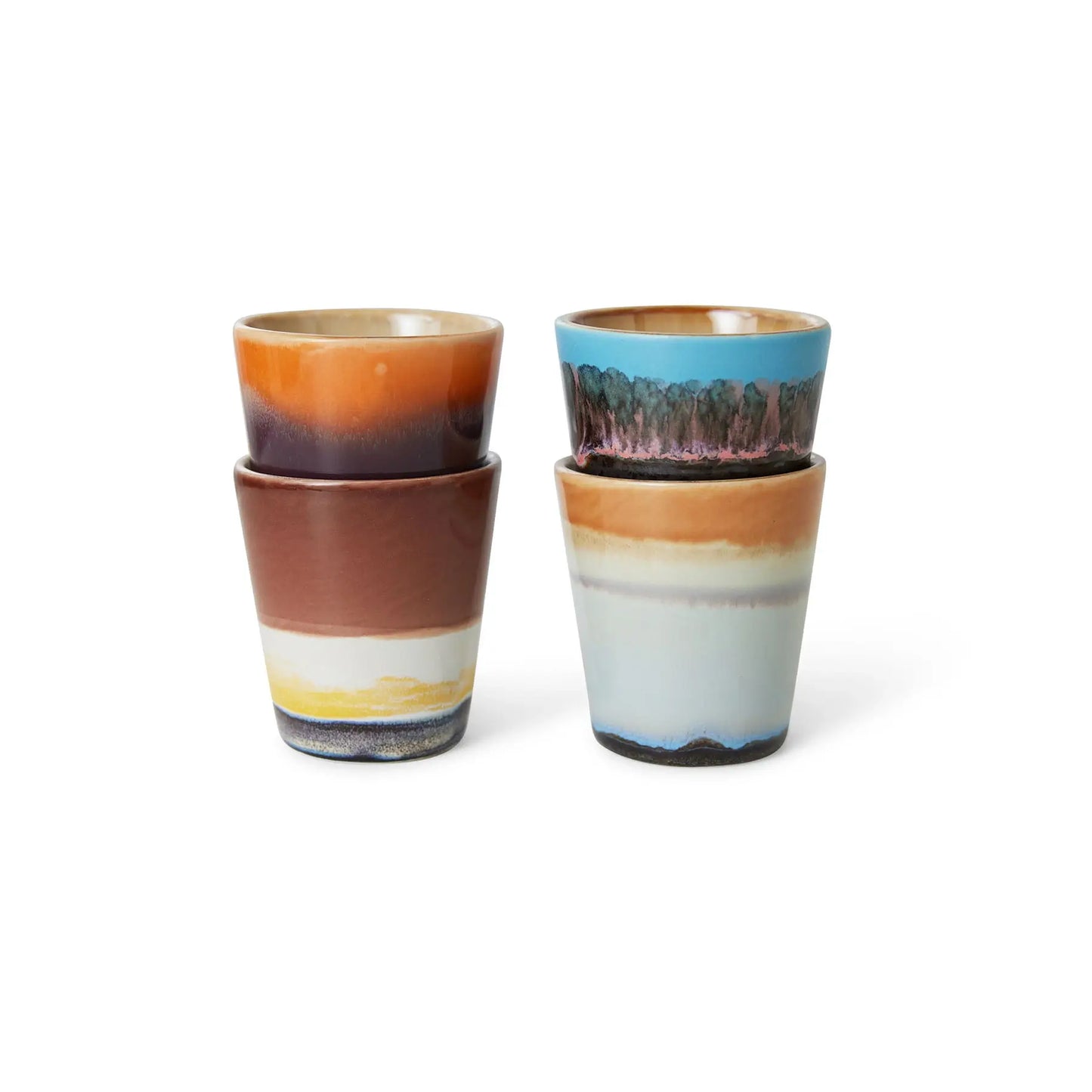 Tasses Ristretto Solar empilées sur fond blanc