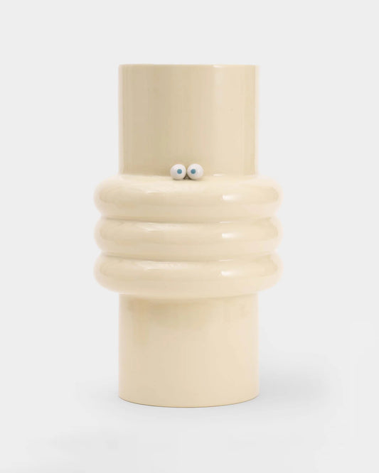 Big Vase Lucas Zanotto pour Home Studyo - Vase beige en porcelaine
