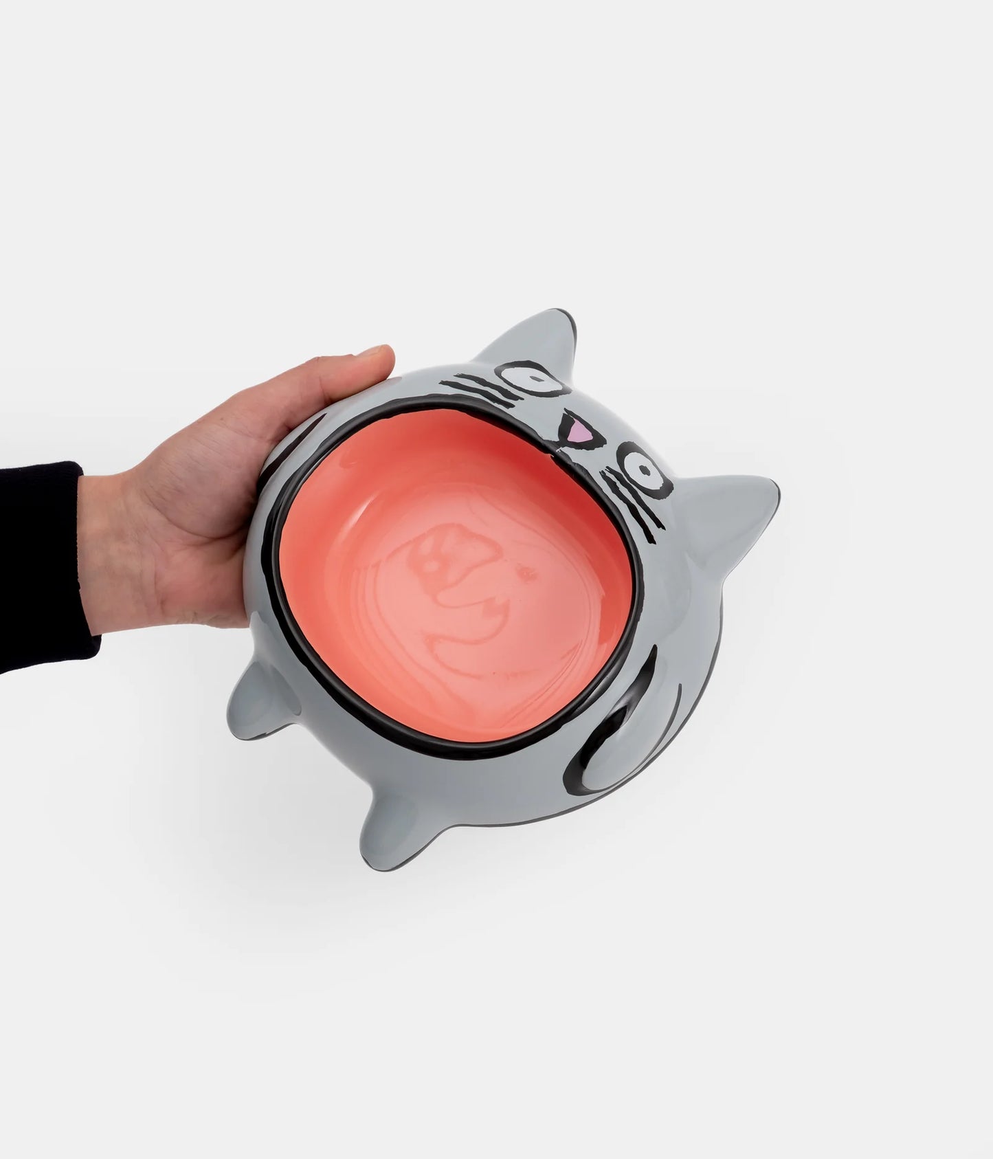 Gamelle Grise et Rose Cat Bowl en céramique - Home Studyo