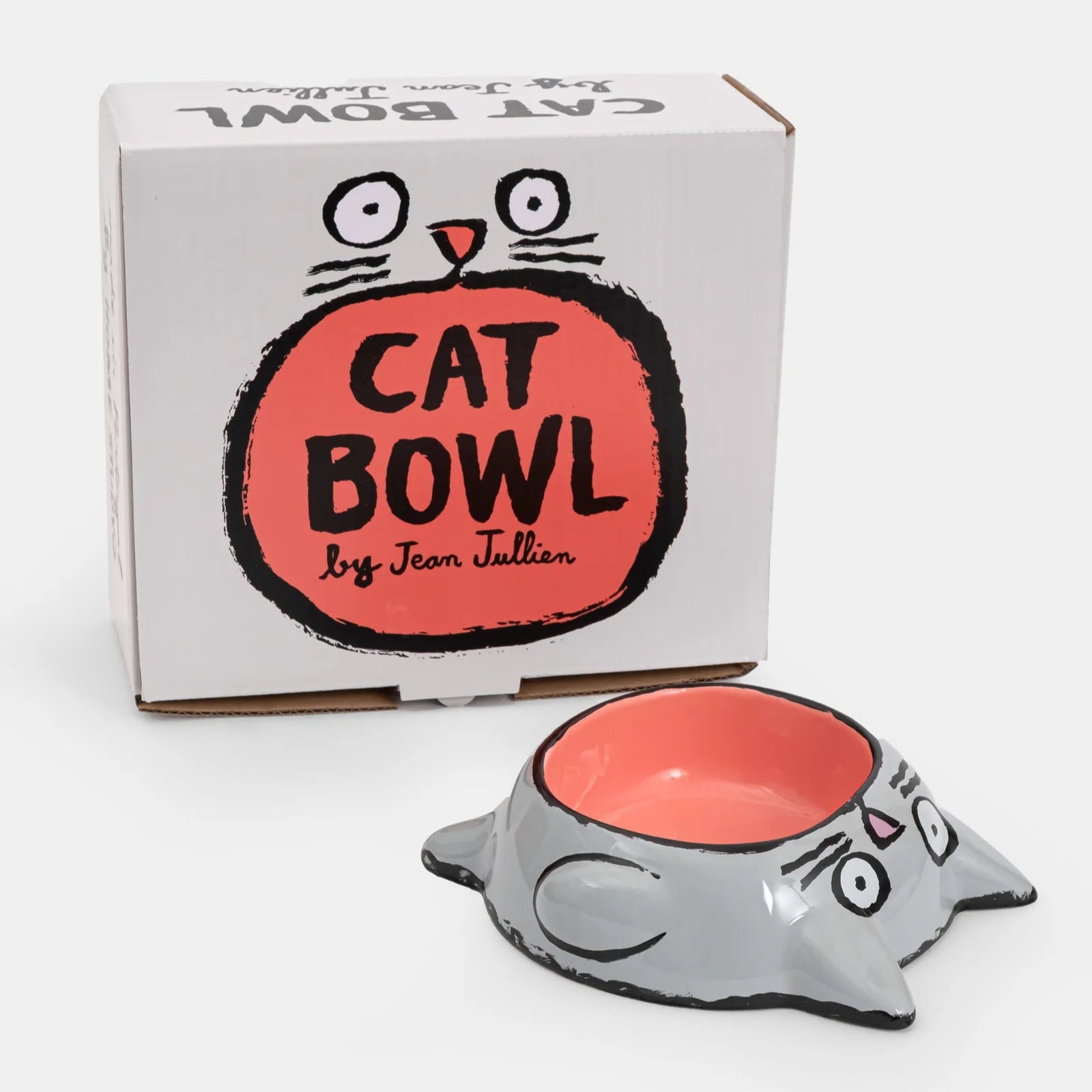 Gamelle Grise et Rose Cat Bowl en céramique - Home Studyo
