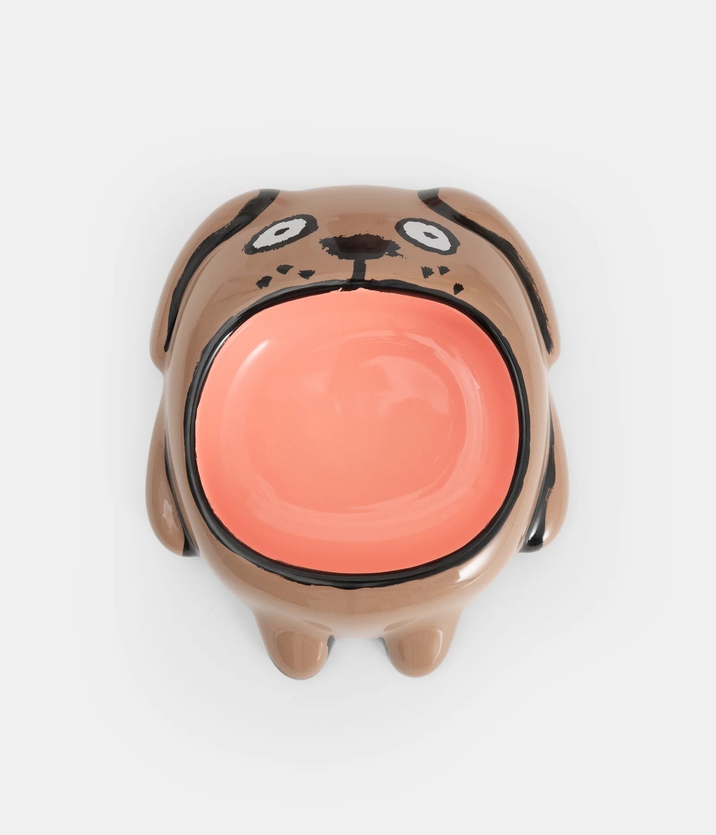 Gamelle Marron et Rose Dog Bowl en céramique - Home Studyo