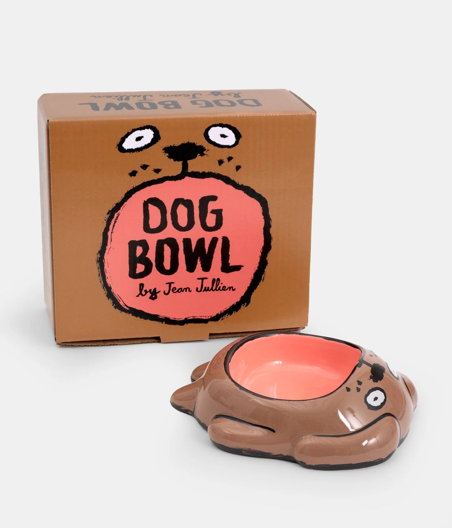 Gamelle Marron et Rose Dog Bowl en céramique - Home Studyo