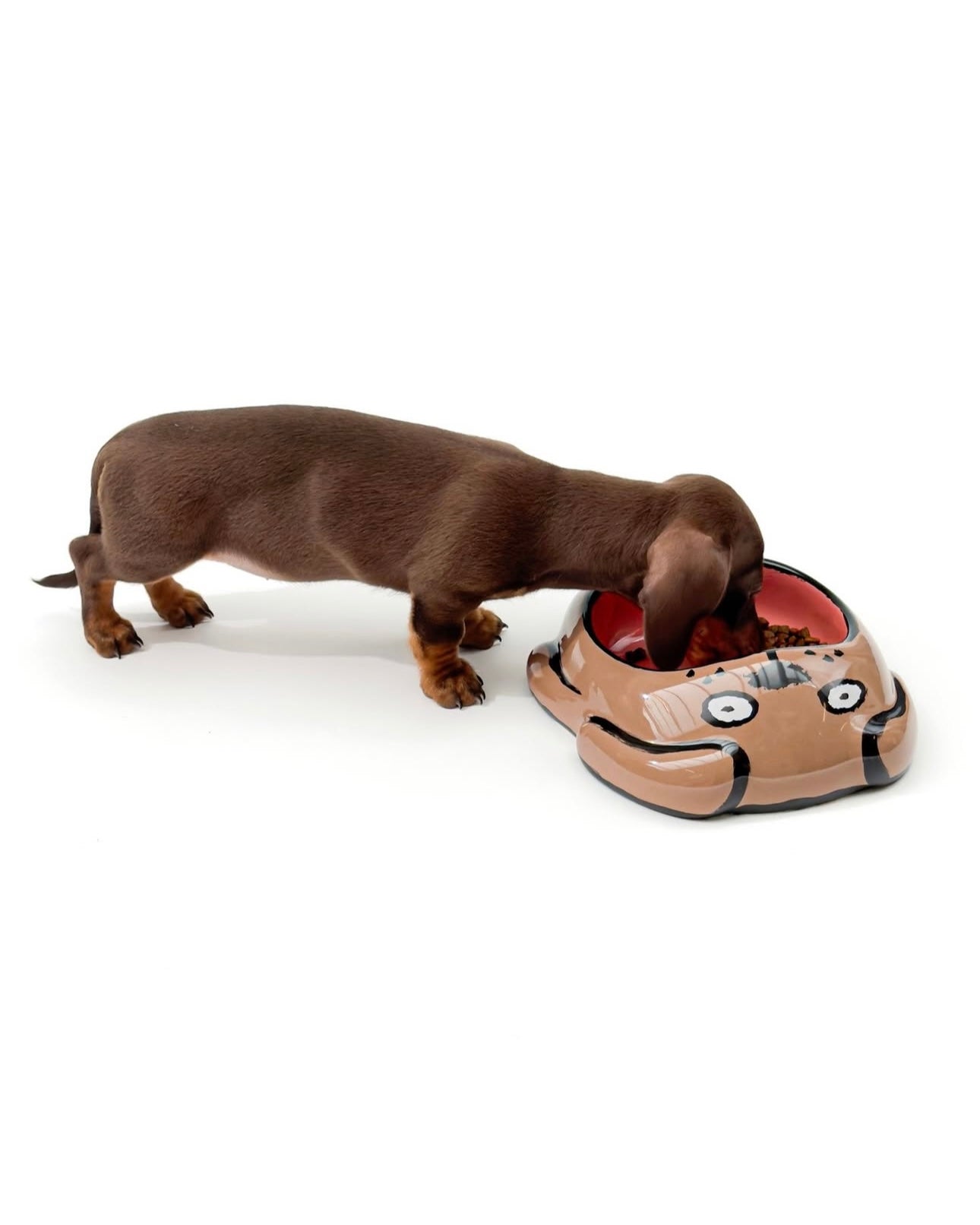 Gamelle Marron et Rose Dog Bowl en céramique - Home Studyo