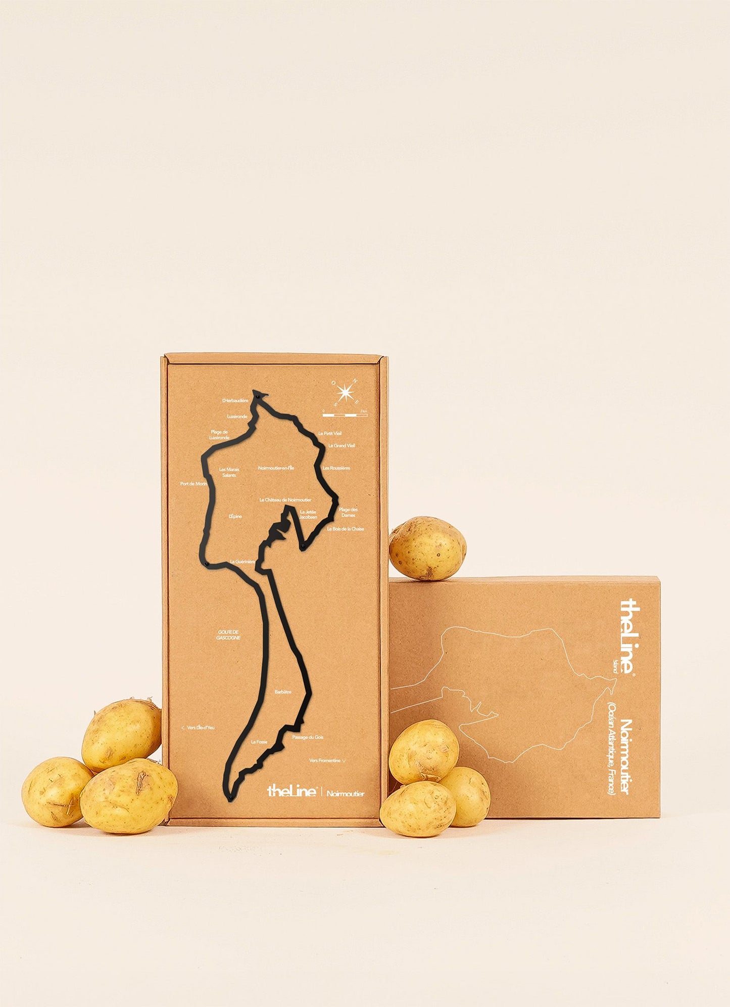 Île Noirmoutier - The Line Island - silhouette en acier inoxydable