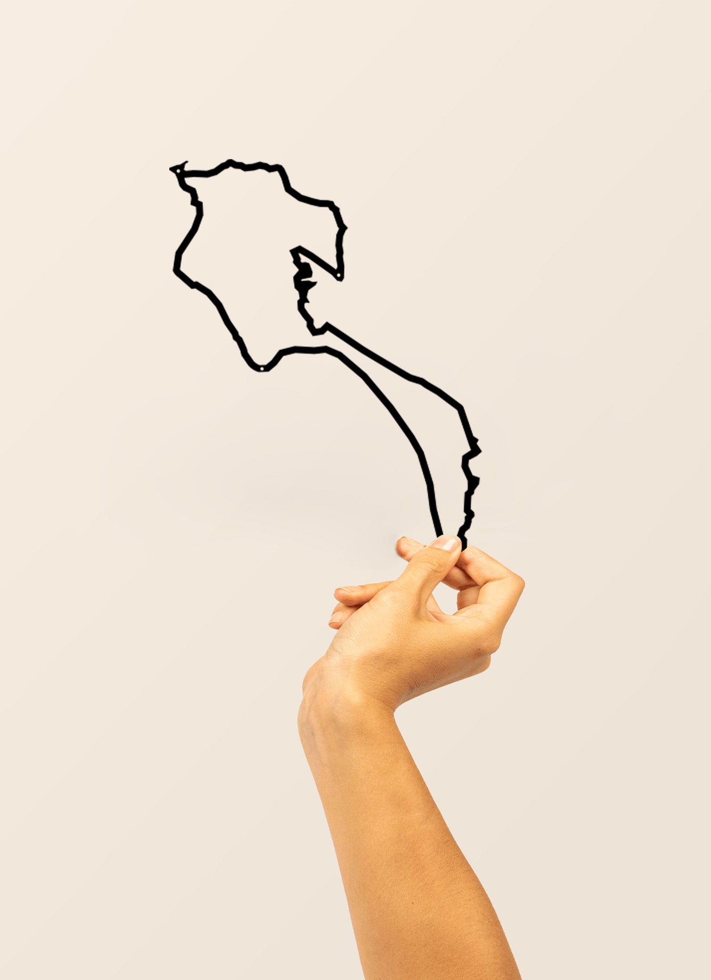 Île Noirmoutier - The Line Island - silhouette en acier inoxydable