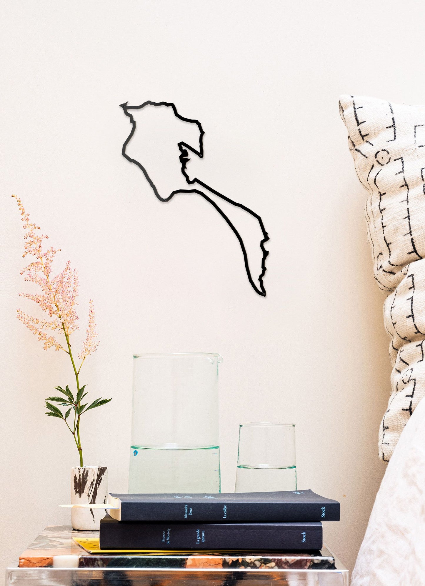 Île Noirmoutier - The Line Island - silhouette en acier inoxydable