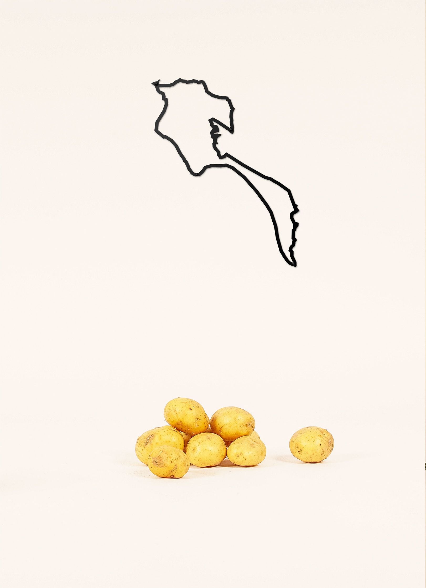 Île Noirmoutier - The Line Island - silhouette en acier inoxydable