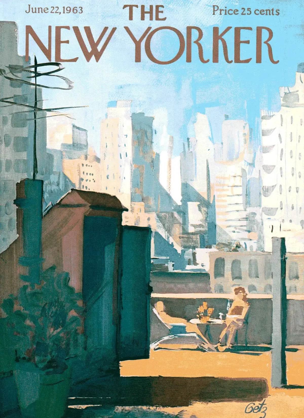 Illustration "Rooftop" par Getz pour The New Yorker