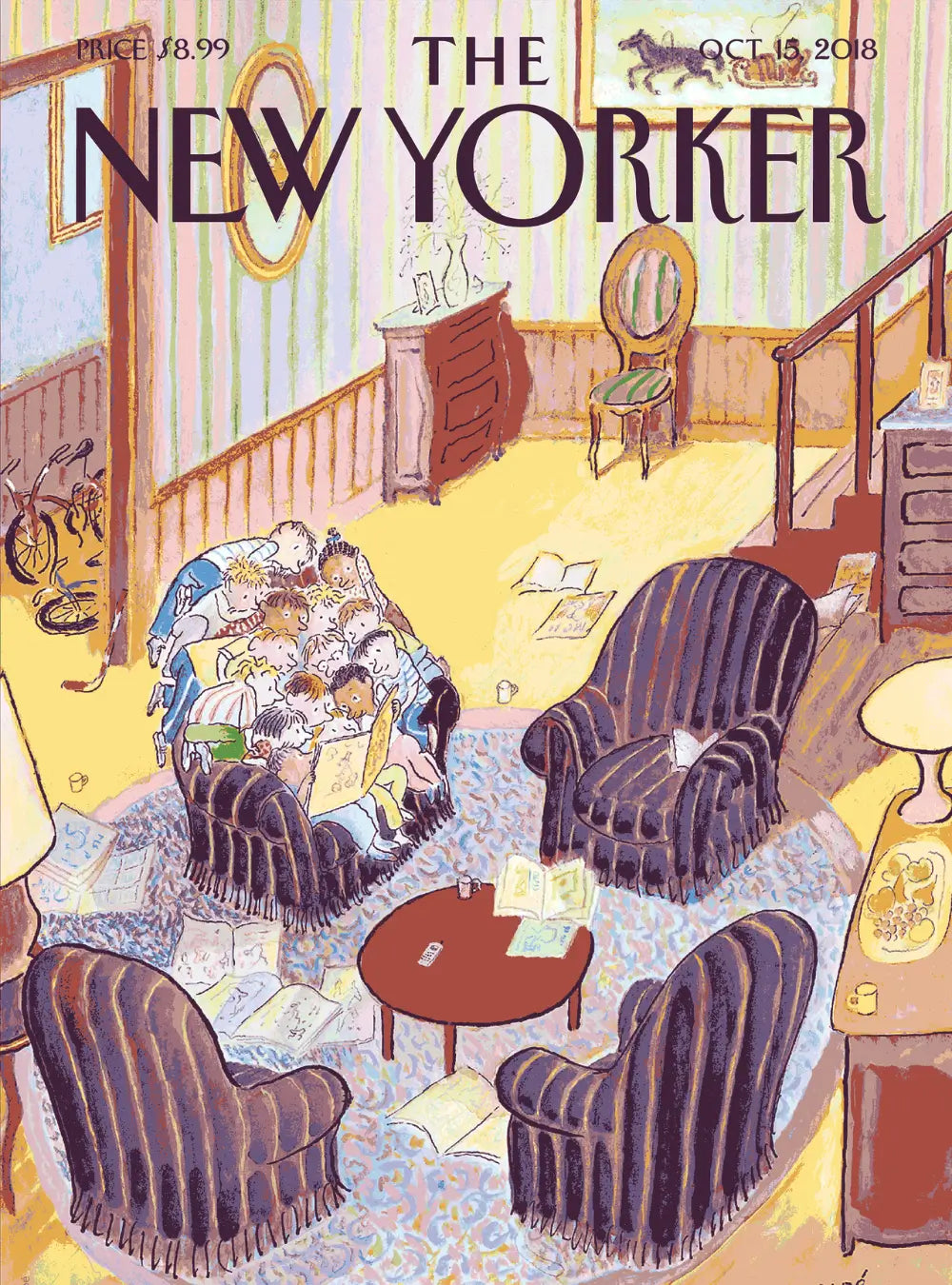 Illustration "Reading Group" par Sempé pour The New Yorker