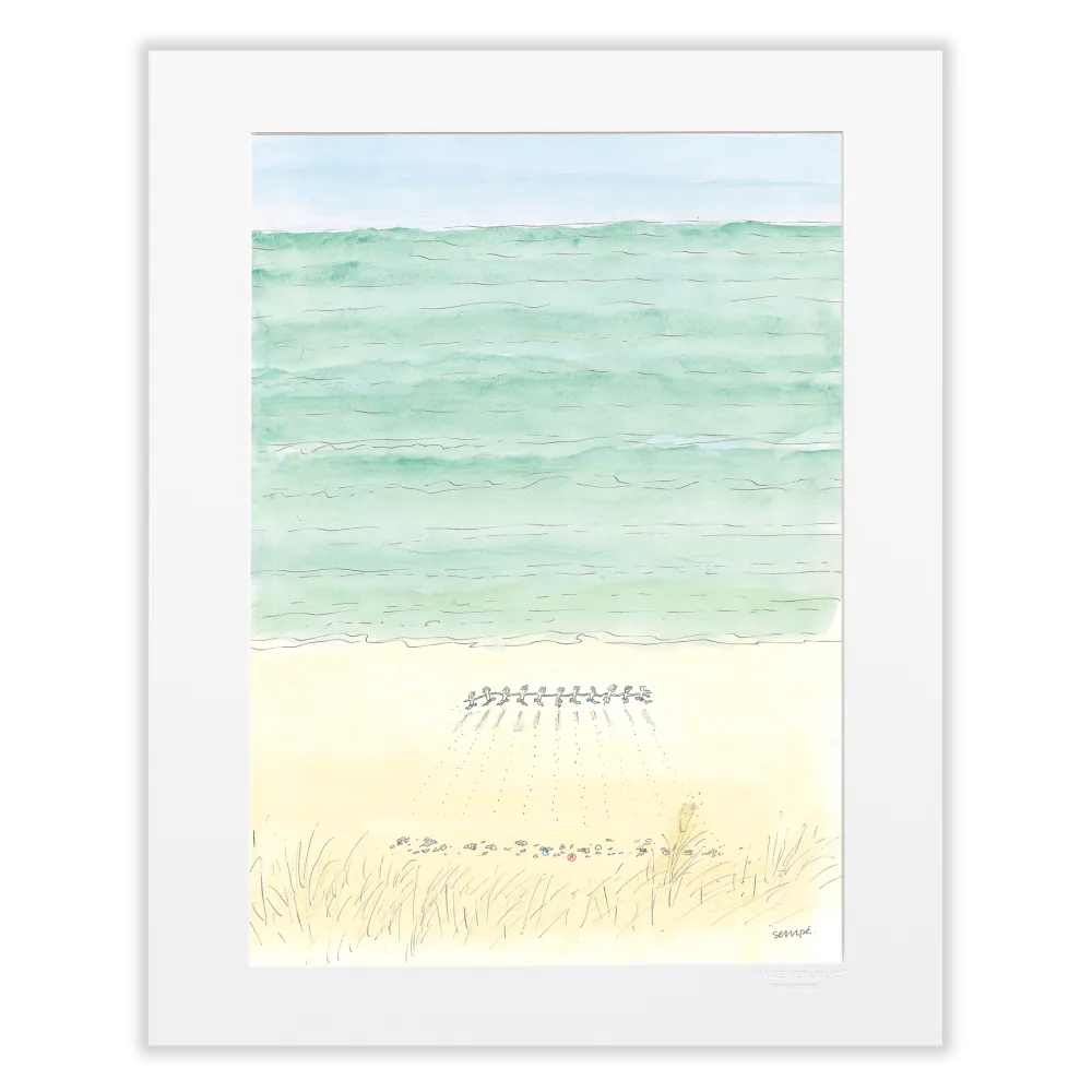 Illustration Plage de Sempé éditée par Image Republic