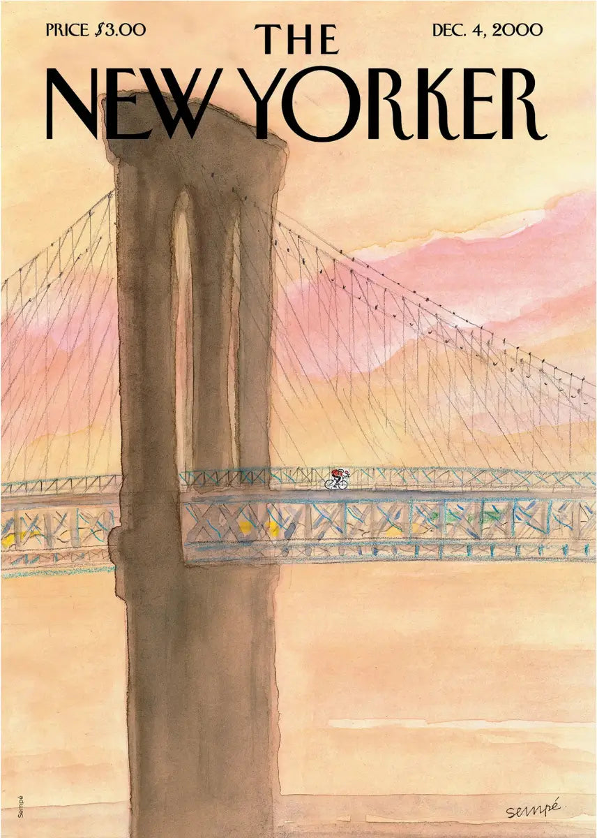 Illustration "Way to Brooklyn" réalisée par Sempé pour le magazine The New Yorker