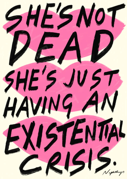 An existential Crisis Print Nephthys Illustrated - Affiche Existential Crisis Pink